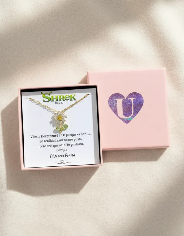 Collar Con Dije | Chapa De Oro De 18K | Con Tarjeta y Caja